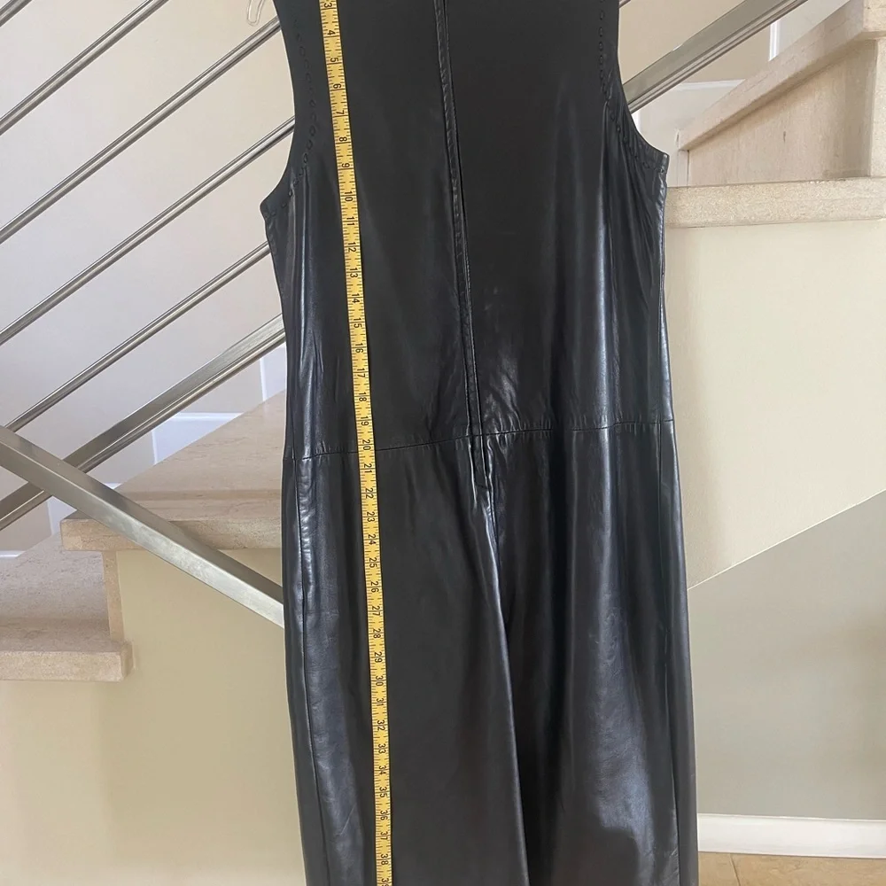 VINTAGE MARC JACOBS BLACK LEATHER DRESS - Picture 7 of 16